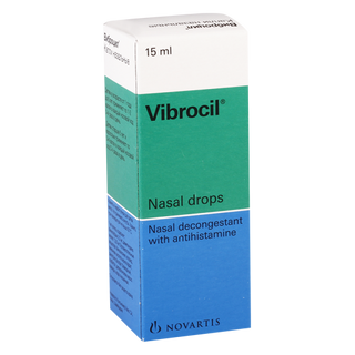 ვიბროცილი წვეთები ცხვირის 15მლ ფლაკონი #1 0 Vibrocil nasal drops 15ml #1