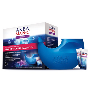 აქვა მარისი ზღვის მარილის 30 პაკეტი + სისტემა ცხვირის ღრუს გამოსარეცხი #1 0 Aqua Maris sashet #30+sistem for the lambcavity #1
