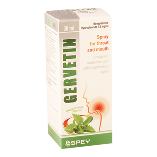 გერვეტინი სპრეი ორალური 0.15% 30მლ ფლაკონი #1 0 Gervetin spray 1.5mg/1ml 30ml #1