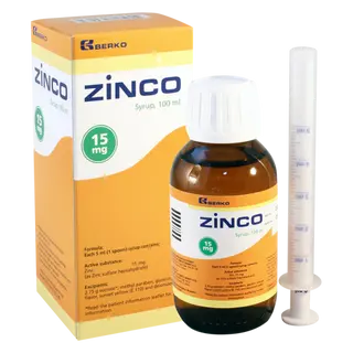 ცინკო სიროფი 15მგ/5მლ 100მლ ფლაკონი #1 0 Zinco syrup 15mg/5ml 100ml in vial