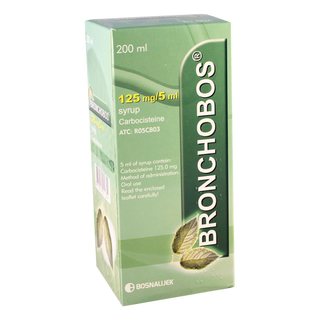ბრონქობოსი სიროფი 25მგ/1მლ 200მლ ფლაკონი მინის  #1 0 Bronchobos syrup 125mg/5ml 200.0