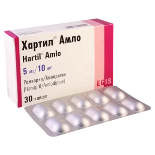 ჰარტილი ამლო კაფსულა  5მგ+10მგ #30 0 Hartil amlo tab 5mg/10mg #30