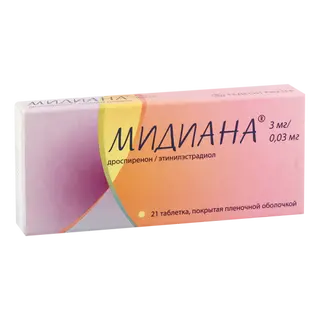 მიდიანა ტაბლეტი 0.03მგ+3მგ #21 0 Midiana tab 0.03mg+3mg #21