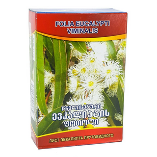 ს/მც ევკალიპტის ფოთოლი მცენარეული ნედლეული 40გრ  #1 0 Folia Eucalypti 40gr