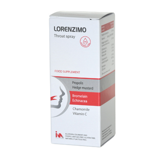 ლორენზიმო სპრეი ორალური 20მლ ფლაკონი #1 0 Lorenzimo throat spray 20ml fl #1