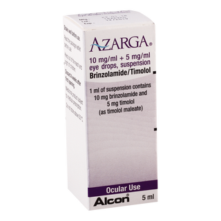 აზარგა წვეთები თვალის (10მგ+5მგ)/1მლ 5მლ ფლაკონი #1 0 Azarga eye drops 5ml #1