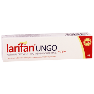 ლარიფანი უნგო მალამო 0.05% 10გრ ტუბი #1 0 Larifan ungo 0.05% 10gr #1