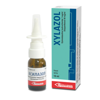 ქსილაზოლი სპრეი ცხვირის (1მგ+50მგ)1მლ 10მლ ფლაკონი #1 0 Xylazol spray 1mg+50mg 10ml #1