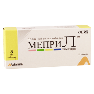 მეპრილი ტაბლეტი 3მგ #30 0 Mepril tab 3mg #30
