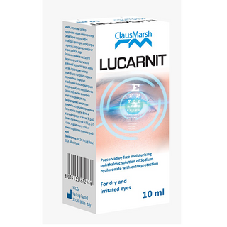ლუკარნიტი წვეთები თვალის 10მლ ფლაკონი #1 0 Lucarnit. sterile solution with sodium hyaluronate and levocarnitine 10ml #1