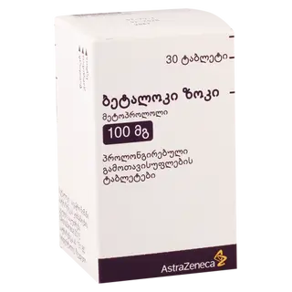 ბეტალოკი ზოკ ტაბლეტი 100მგ #30 0 Betaloc zoc tab 100mg #30