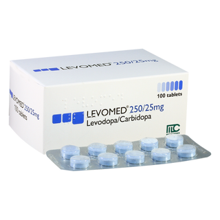 ლევომედი ტაბლეტი 250მგ+25მგ #100 0 Levomed comb. drug (Levodopa.Carbidopa) 250mg/25mg tablets №100