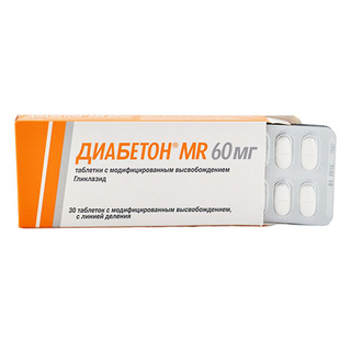 დიაბეტონი MR ტაბლეტი 60მგ #30 0 Diabeton MR tab 60mg #30