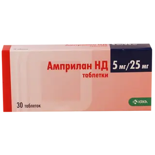 ამპრილანი HD ტაბლეტი 5მგ+25მგ #30 0 Amprilan HD 5mg+25mg #30