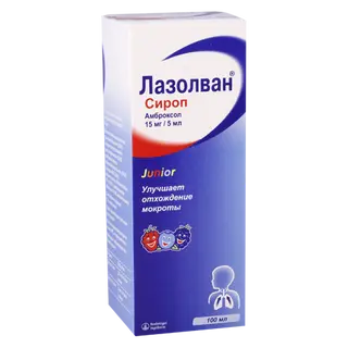 ლაზოლვანი საბავშვო უშაქრო სიროფი 15მგ/5მლ 100მლ ფლაკონი #1 0 Lasolvan surup suger free 15mg/5ml 100ml #1