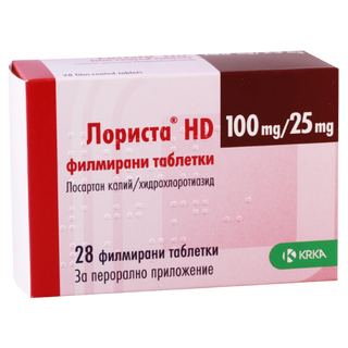 ლორისტა HD ტაბლეტი 100მგ+25მგ #28 0 Lorista HD tab 100mg+25mg #28