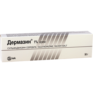 დერმაზინი კრემი 1% 50გრ ტუბი #1 0 Dermazin cream 1% 50g #1