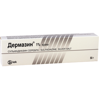 დერმაზინი კრემი 1% 50გრ ტუბი #1 0 Dermazin cream 1% 50g #1