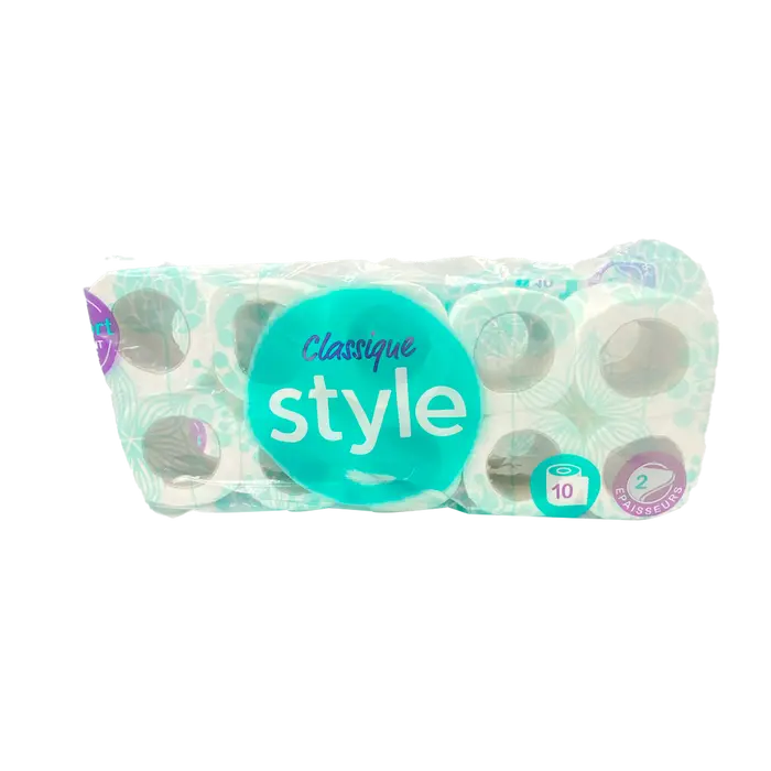 Mouchoirs et papiers toilette.