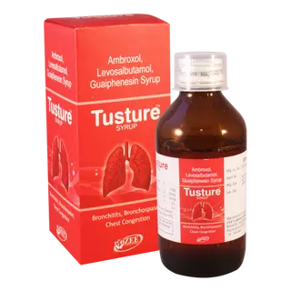 ტუსტური სიროფი 100მლ ფლაკონი+საზომი ჭიქა #1 0 Tusture syrup 100.0