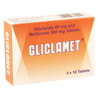 გლიკლამეტი ტაბლეტი 80მგ+500მგ #30 0 gliklamet tab 80mg+500mg #30