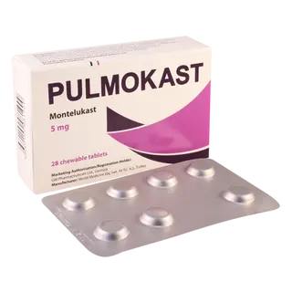პულმოკასტი ტაბლეტი საღეჭი 5მგ #28 0 Pulmokast chawable tab 5mg #28