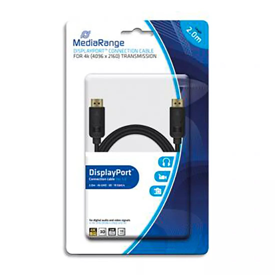 MEDIA RANGE CABLE DISPLAYPORT 4K CONNECTION 2M