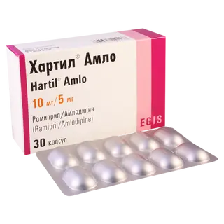 ჰარტილი ამლო კაფსულა 10მგ+5მგ #30 0 Hartil amlo tab 10mg/5mg #30