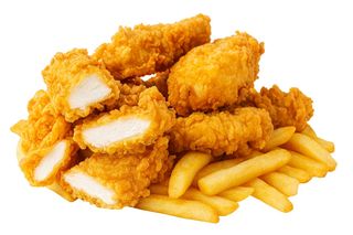 5 polędwiczek z kurczaka z frytkami