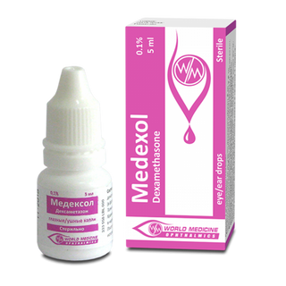 მედექსოლი წვეთები თვალის/ყურის 0.1% 5მლ ფლაკონი #1 0 Medexol eye/ear drops 5ml #1