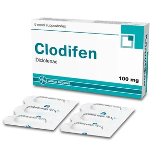 კლოდიფენი სანთელი რექტალური 100მგ #6 0 Clodifen supp 100mg #6