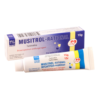 მუსიტროლი კრემი 1% 15გრ ტუბი #1 0 musitrol cream 1% 15gr
