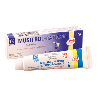 მუსიტროლი კრემი 1% 15გრ ტუბი #1 0 musitrol cream 1% 15gr