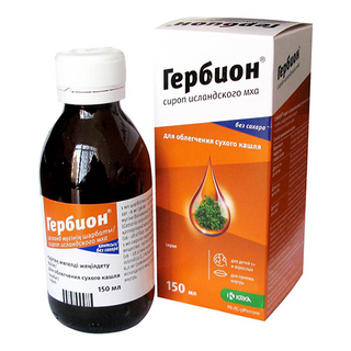 ჰერბიონი ისლანდიური ხავსი უშაქრო სიროფი 150მლ ფლაკონი #1 0 Gerbion iseland moss syrup 150ml #1