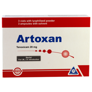 არტოქსანი ლიოფილიზატი საინექციო ხსნარის მოსამზადებლად 20მგ ფლაკონი+გამხსნელი 2მლ #3 0 Artoxan 20mg+2ml amp #3