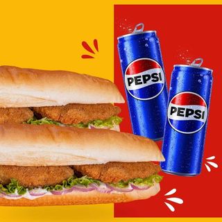 2 pohovana bela mesa i 2 pića