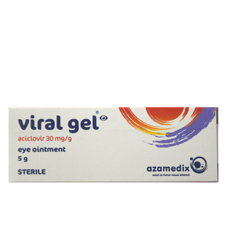 ვირალ გელი მალამო თვალის 3% 5გრ ტუბი #1 0 Viral gel 3% 5g eye ointmen tube #1