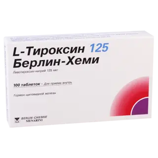 ლ-თიროქსინი ბერლინ-ჰემი ტაბლეტი 125მკგ #100 0 L-Thyroxin tab 125mkg Berlin-Chame #100