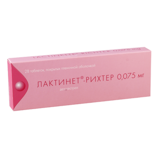 ლაქტინეტი ტაბლეტი 0.075მგ #28 0 Lactinete tab 0.075mg #28