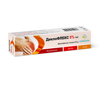 დიკლოფლექსი გელი 5% 50გრ ტუბი #1 0 Dicloflex gel 5% 50gr #1