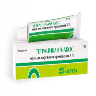 ტეტრაციკლინი-აკოს მალამო 3% 15გრ ტუბი  #1 0 Tetracyclin-acos  ointment 3% 15g