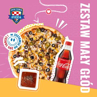 Mały głód ( Pizza 30cm + sos + Napój )