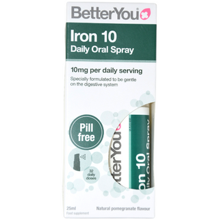 ბეთერიუ რკინა სპრეი ორალური 10მგ 25მლ ფლაკონი #1 0 Better you iron 10mg oral spray Fl N1