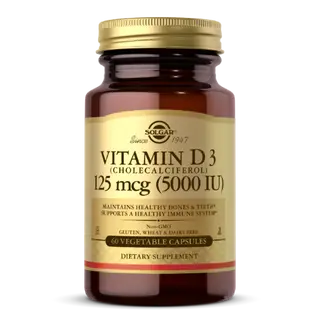 სოლგარი-ვიტამინი დ3 კაფსულა 5000სე #60 0 Solgar vit D-3 caps 5000IU #60