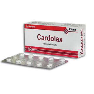 კარდოლაქსი ტაბლეტი  25მგ #30 0 Cardolax tab 25mg #30