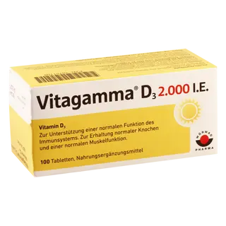 ვიტაგამა დ3 ტაბლეტი  2000სე #100 0 Vitagamma D-3 tab 2000 IU #100