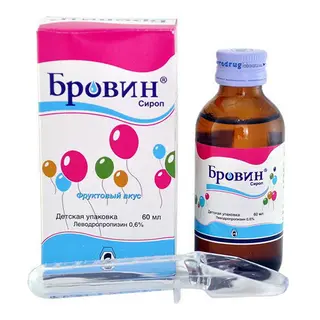 ბროვინი სიროფი 30მგ/5მლ  60მლ ფლაკონი #1 0 Brovin 0.6% syrup 60ml #1