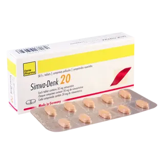 სიმვა დენკი ტაბლეტი 20მგ #30 0 Simva denk tab 20mg #30