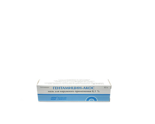გენტამიცინი-Acos მალამო 0.1% 15გრ ტუბი #1 0 Gentamicin-Akos ointment 0.1% 15gr #1