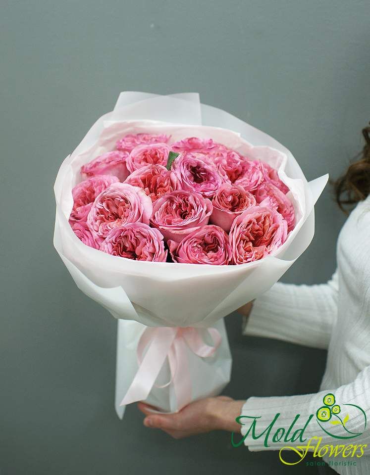 Buchet din trandafiri roz  "Kiss"